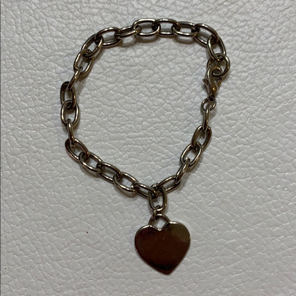 REAL silver heart bracelet